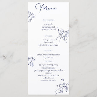Nautical Wedding Menu