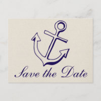 Nautical Wedding Navy Blue Anchor Tan Engagement