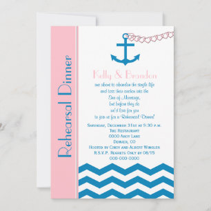 Nautical Wedding Rehearsal Dinner Invitation