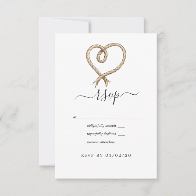 Nautical Wedding RSVP Card (Front)