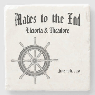 Nautical Wedding Stone Coaster