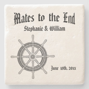 Nautical Wedding Stone Coaster