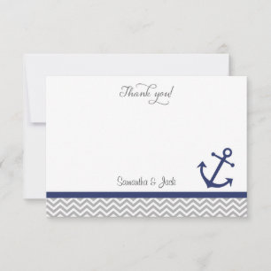 Nautical Wedding Thank You Card