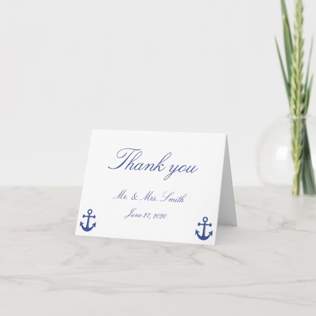 Nautical Wedding Thank You Cards (Front)