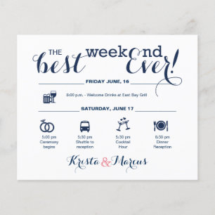Nautical Wedding Weekend Itinerary