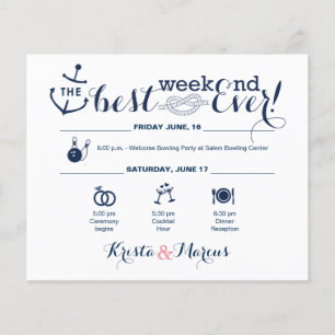 Nautical Wedding Weekend Itinerary 2