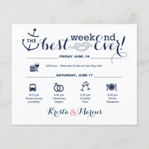 Nautical Wedding Weekend Itinerary 2