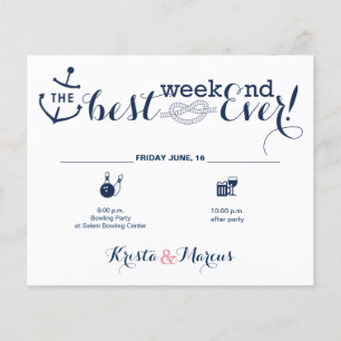 Nautical Wedding Weekend Itinerary 2