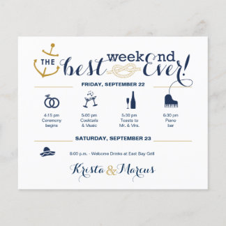 Nautical Wedding Weekend Itinerary 2
