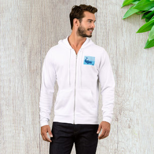 Nautical Whale and Sailboat Ocean Blue Sea Hoodie