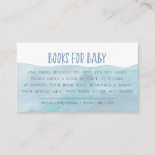 Nautical Whale Boy Books For Baby Enclosure Card