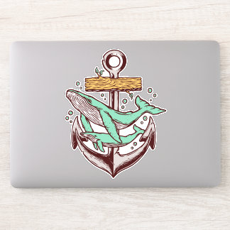 Nautical Whales And Anchor Ocean Life