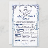 Nautical What in Your Purse Game Bridal Shower