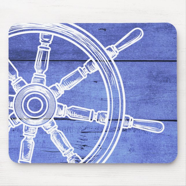 Nautical wheel mouse pad (Front)