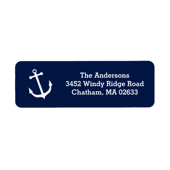 Nautical White Anchor Beach House Simple Classic (Front)