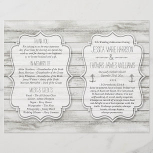 Nautical Whitewashed Wood Beach Wedding Collection