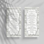 Nautical Whitewashed Wood Beach Wedding Collection Programme<br><div class="desc">Nautical Whitewashed Wood Beach Wedding Collection - Program Templates.</div>