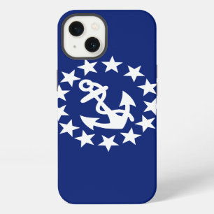 Nautical Yacht Flag Anchor Stars Blue iPhone 13 Case