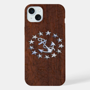 Nautical Yacht Flag Anchor Stars Symbol iPhone 15 Plus Case