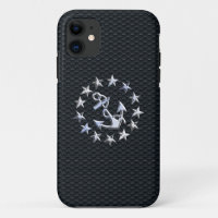 Nautical Yacht Flag Chrome Ensign on Grille Print