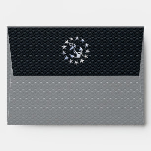 Nautical Yacht Flag Chrome Ensign on Grille Print Envelopes