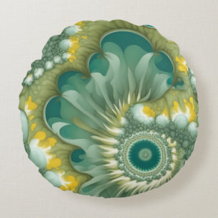 Nautilus Abstract Round Cushion