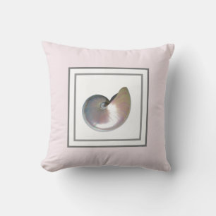 Nautilus pink throw pillow