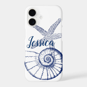 Nautilus Seashell & Starfish Marine Life Custom