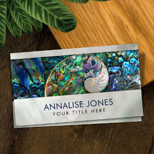 Nautilus Shell - Abalone and Pearl Business Card