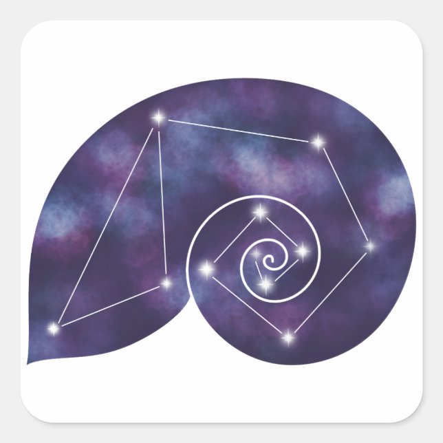 Nautilus Shell Constellation Sticker (Front)