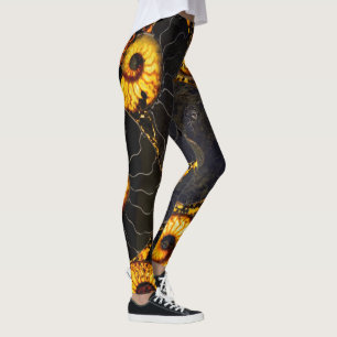Nautilus shell design leggings