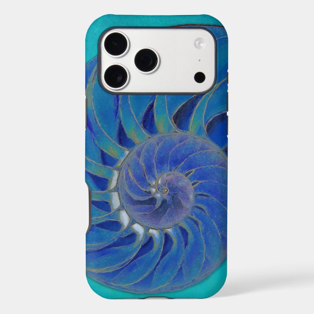 Nautilus Shell in Blue (Back)