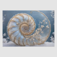 Nautilus Shell Inside Decoupage Tissue Paper
