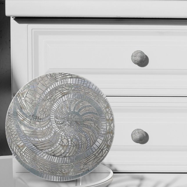 Nautilus Shell mosaic art Ceramic Knob (Creator Uploaded)