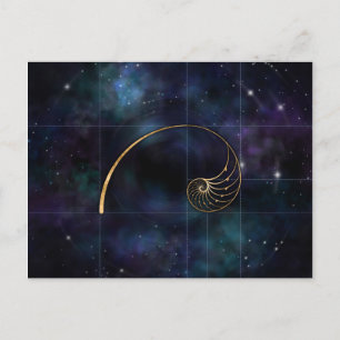 Nautilus Shell - Sacred Geometry Postcard