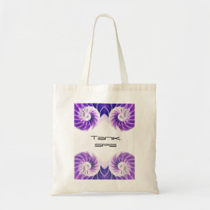 nautilus shell seashell Fibonacci swirl purple  Tote Bag