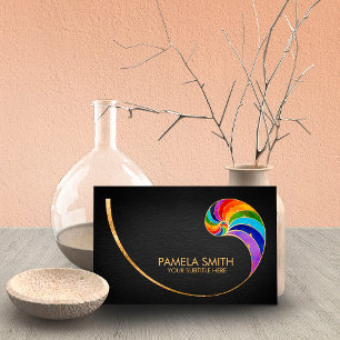 Nautilus Shell - Watercolor Chakra Colours Business Card