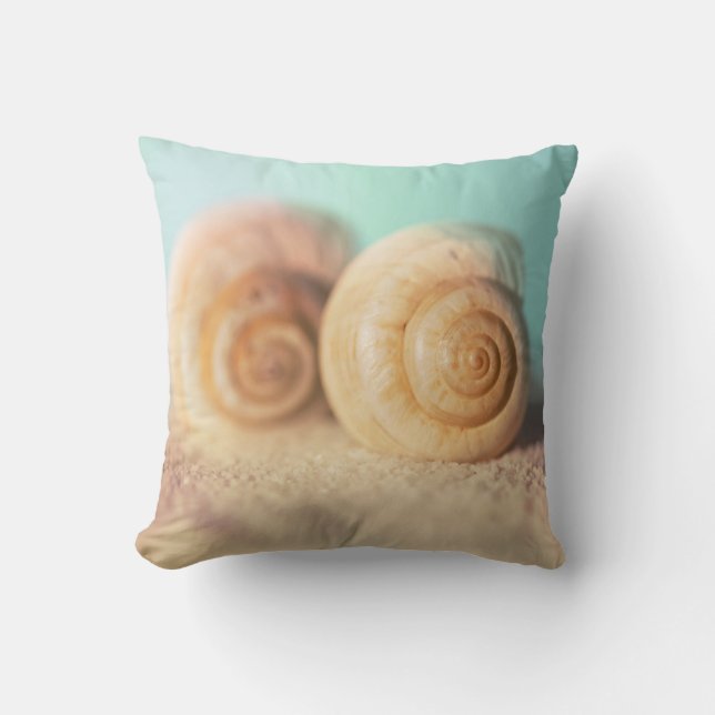 Nautilus Shells On Beach Cushion (Front)