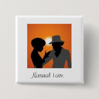 Nautral Love 15 Cm Square Badge