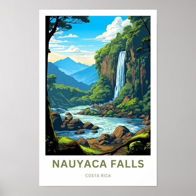 Nauyaca Falls Costa Rica Travel Print (Front)