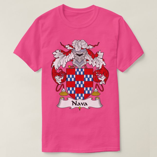 Nava Coat of Arms Family Crest  T-Shirt (Design Front)