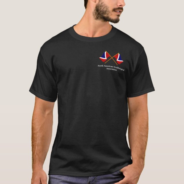 NAVA Crossed Flags T-Shirt with Text (Front)