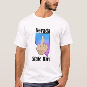 Navada state bird t-shirt middle finger color
