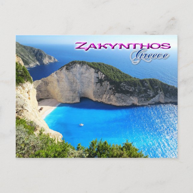Navagio Beach, Zakynthos, Greece Postcard (Front)