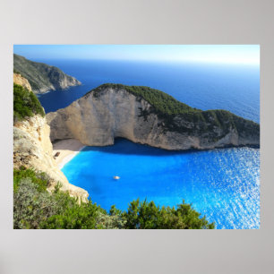 Navagio Beach, Zakynthos, Greece Poster
