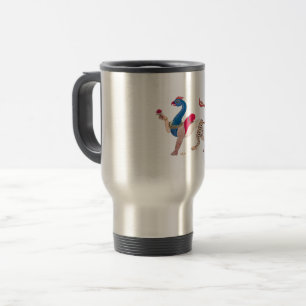 Navagunjara Krishna vintage Indian painting religi Travel Mug