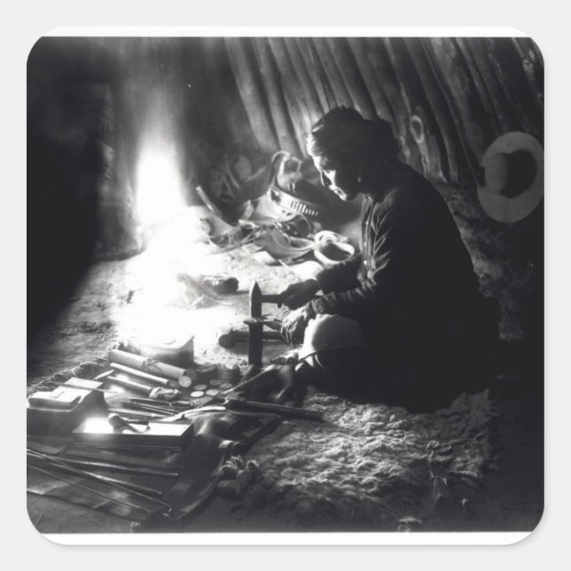 Navaho silversmith, c.1915 square sticker (Front)