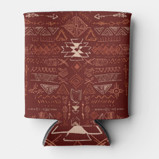 Navajo Aztec: Ethnic Doodle Pattern. Can Cooler