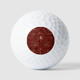 Navajo Aztec: Ethnic Doodle Pattern. Golf Balls