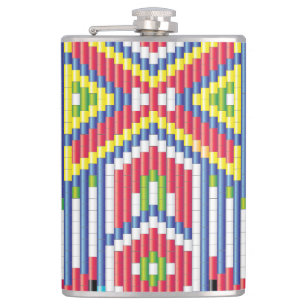 Navajo Bead Design Hip Flask